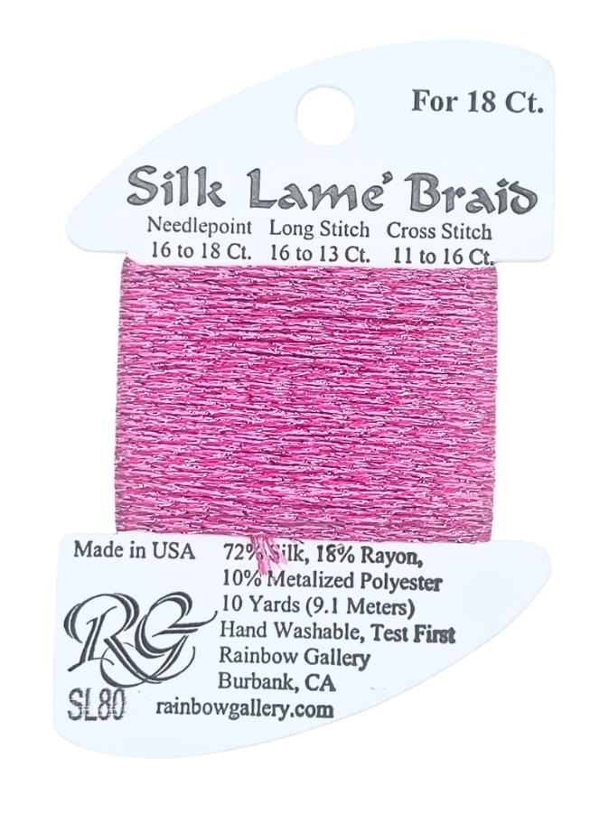 SILK LAME BRD SL80-PINK CARNAT