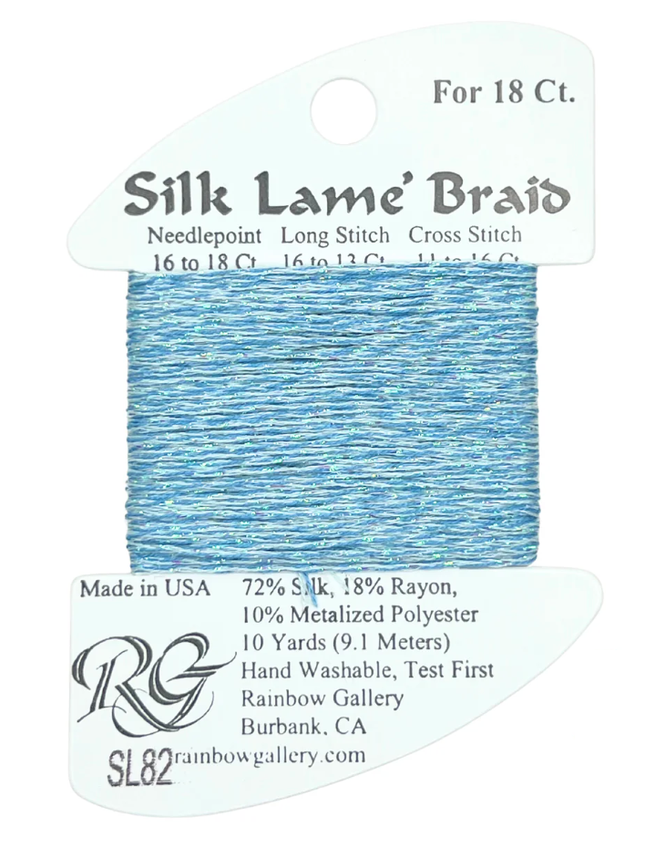SILK LAME BRD SL82-LT CHNA BLU