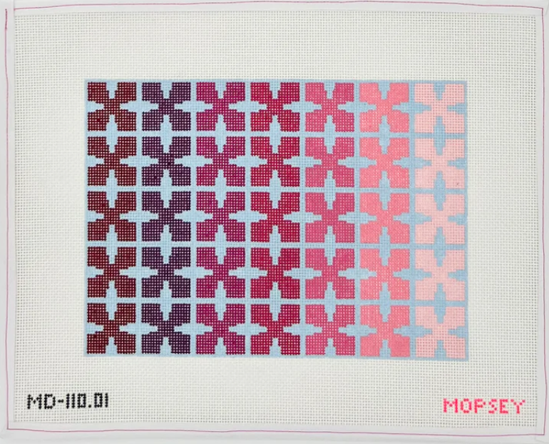 Geo Floral Pink and Blue