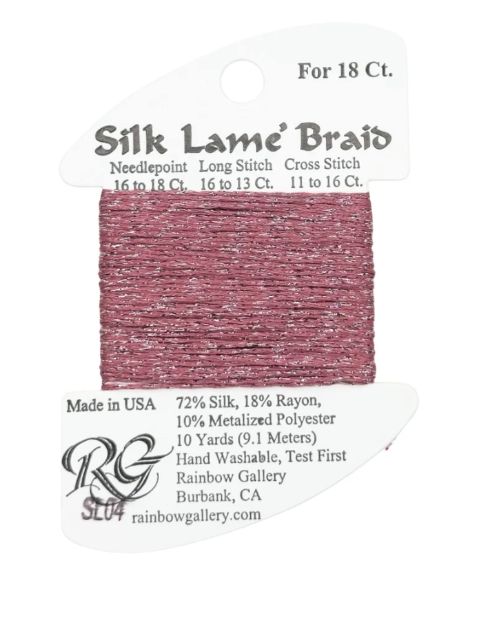 SILK LAME BRD SL04-ANTQ ROSE
