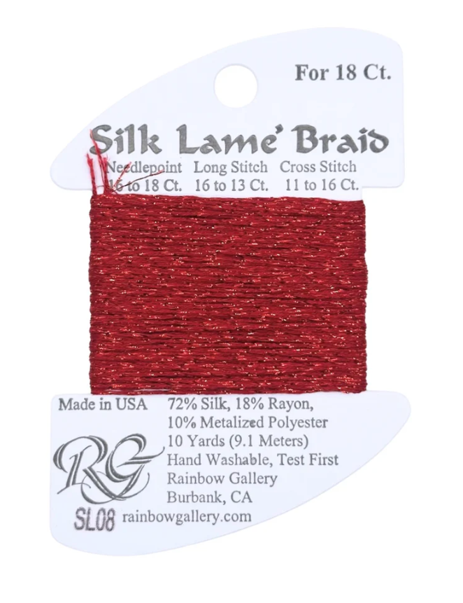 SILK LAME BRD SL08-RED