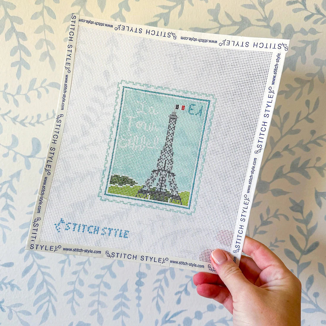 Paris Eiffel Tower Travel Stamp