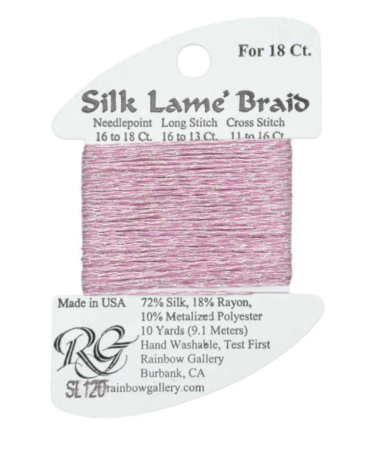 SILK LAME BRD SL120-LT/RSPBRRY