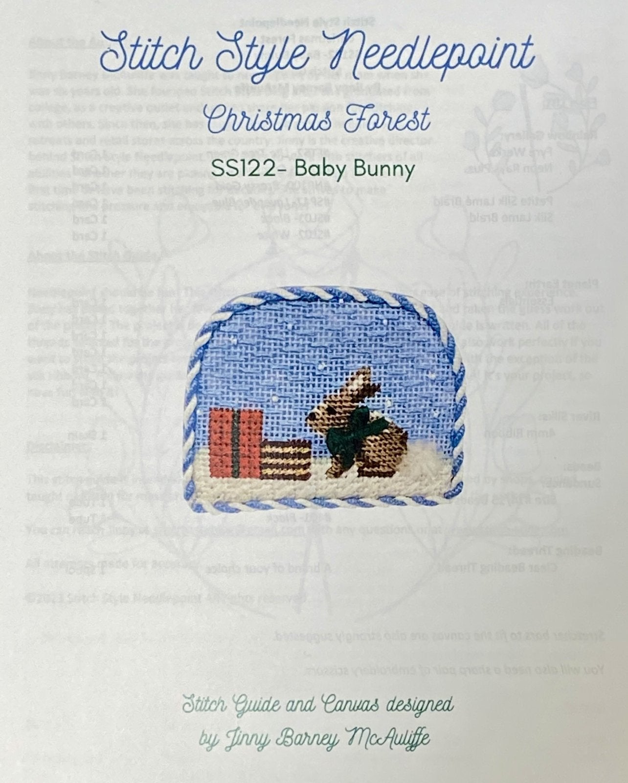 Christmas Forest Needlepoint Collection: Baby Bunny