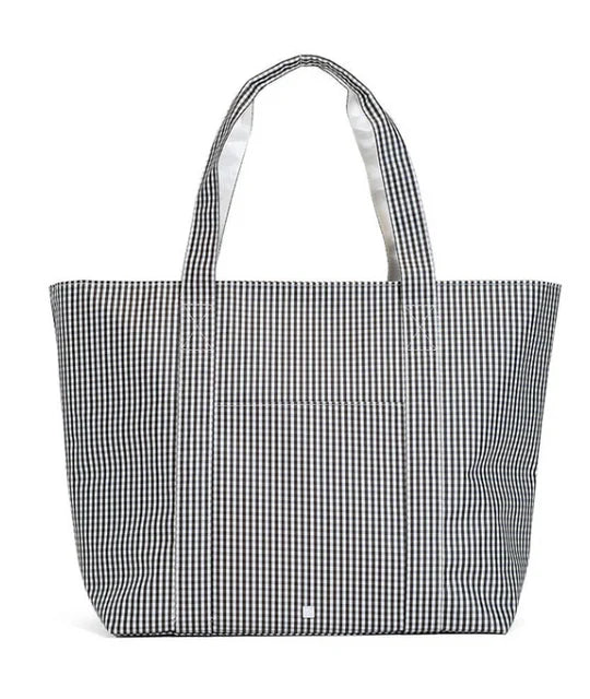 Customizable TRVL Gingham Jumbo Tote