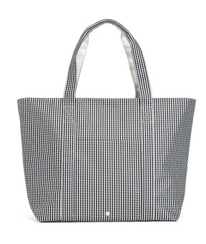 Customizable TRVL Gingham Jumbo Tote