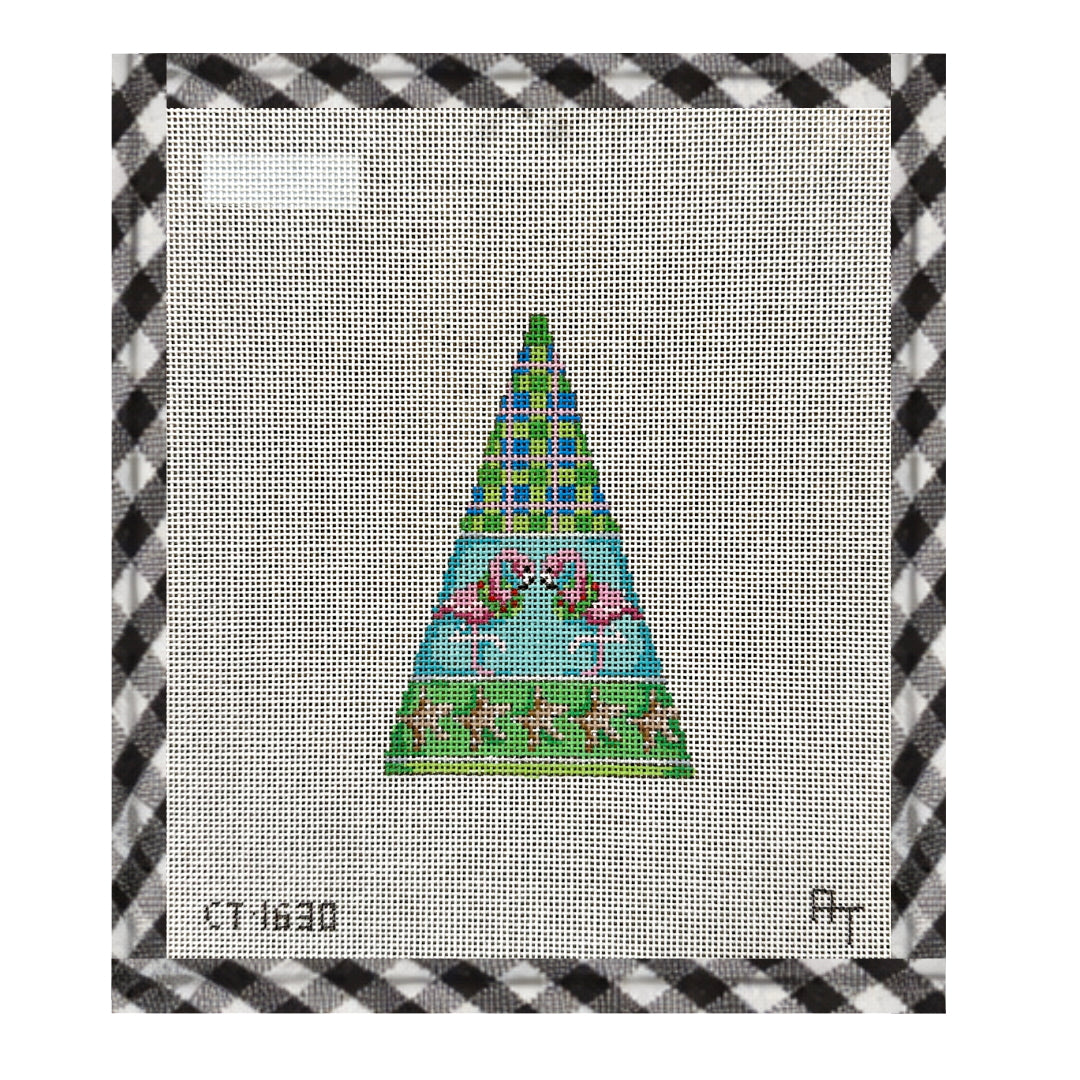 Plaid Flamingos Mini Tree