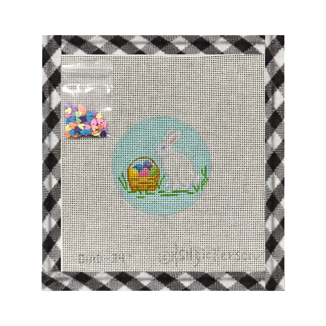 Rabbit with Egg Basket Snowglobe
