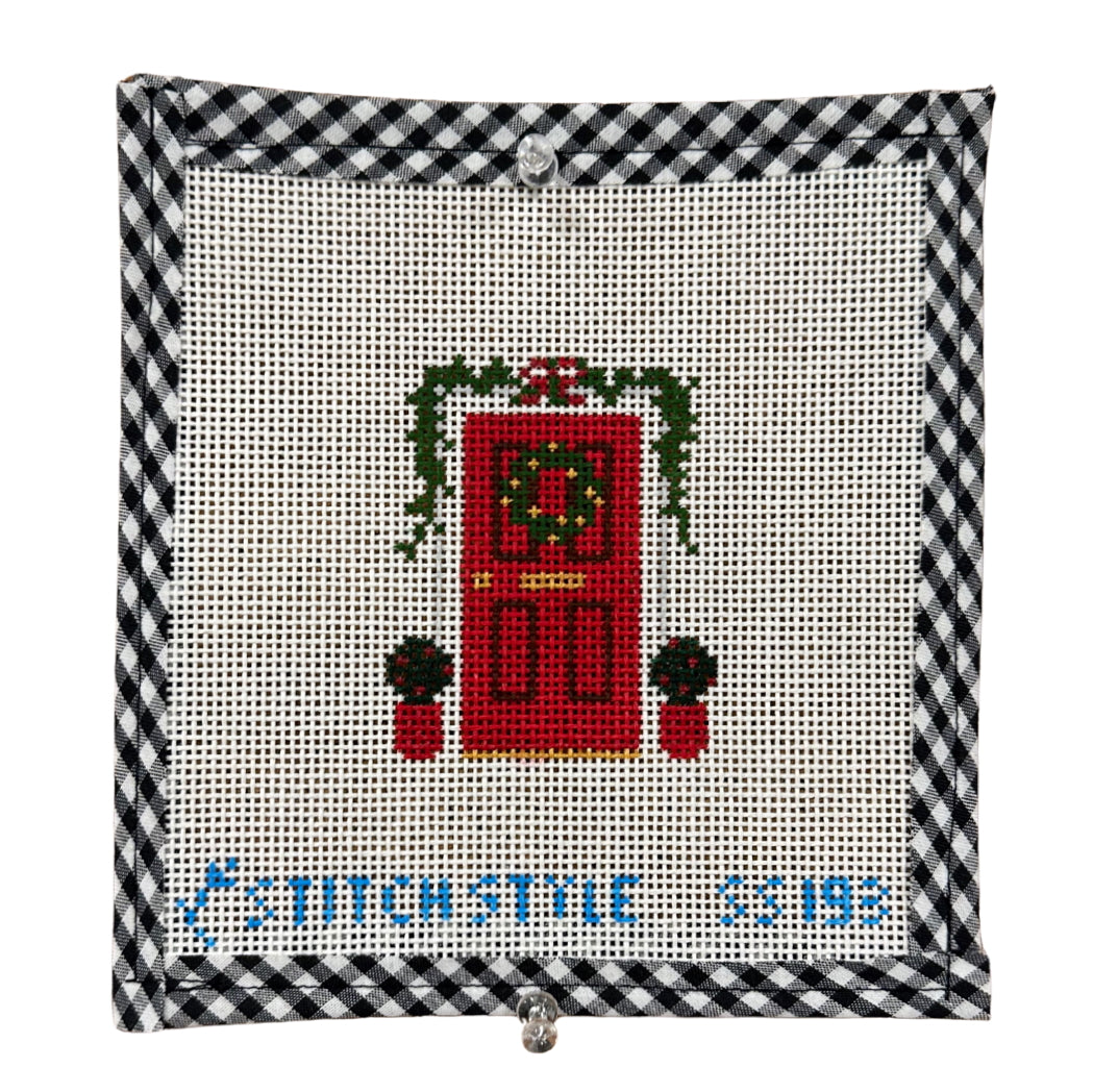 Red Christmas Door