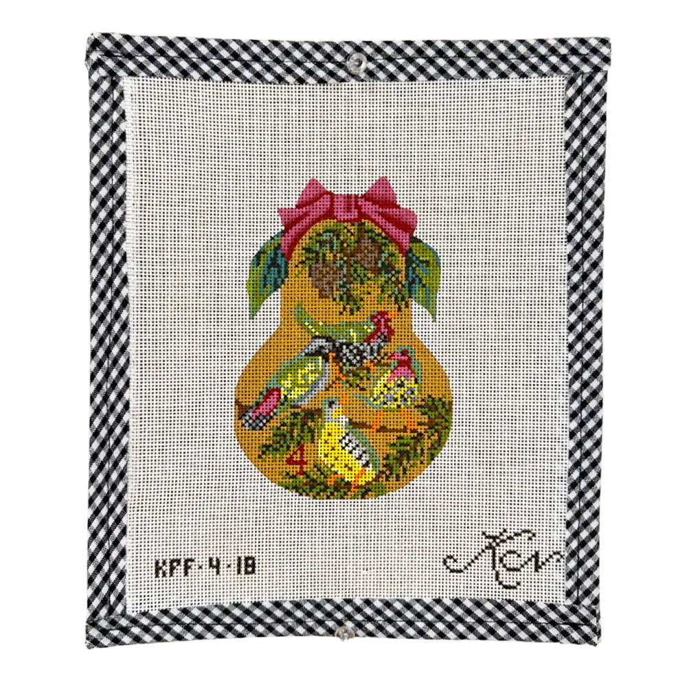 Four Calling Birds Pear Ornament