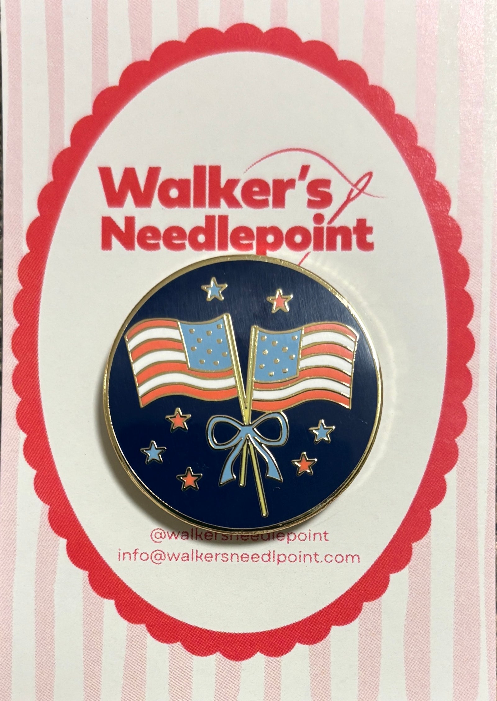 Flag with Bow Needle Minder
