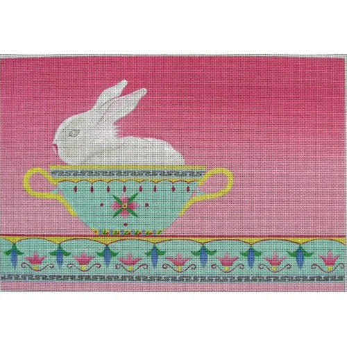 Bunny on a Soup Bowl