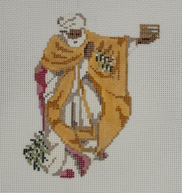 Christmas Flower Nativity: Bowing Wiseman - Mistletoe