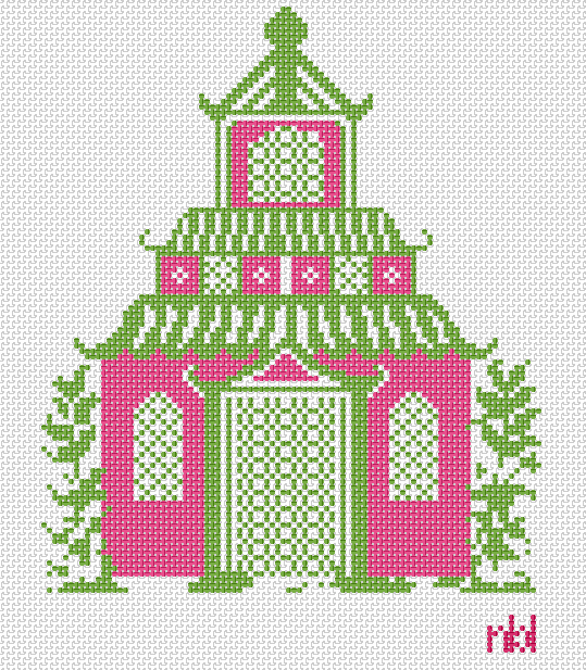 Pink and Green Pagoda
