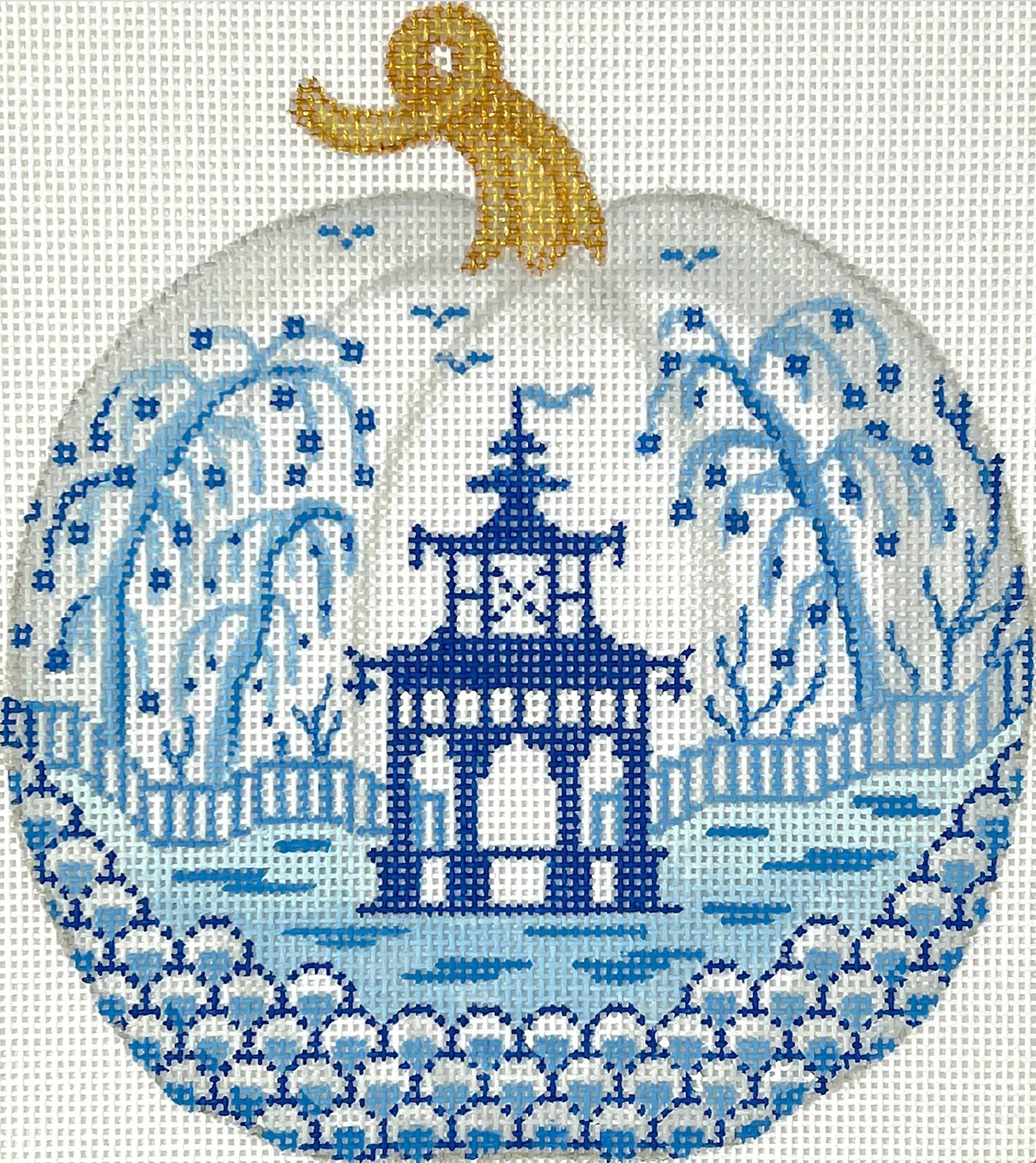Mini Chinoiserie Pumpkin Large Round