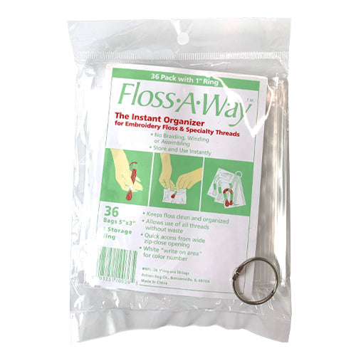 Floss A Way Thread Organizer Bags, 36 Count