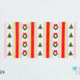 Pink and Green Christmas Stripes Insert