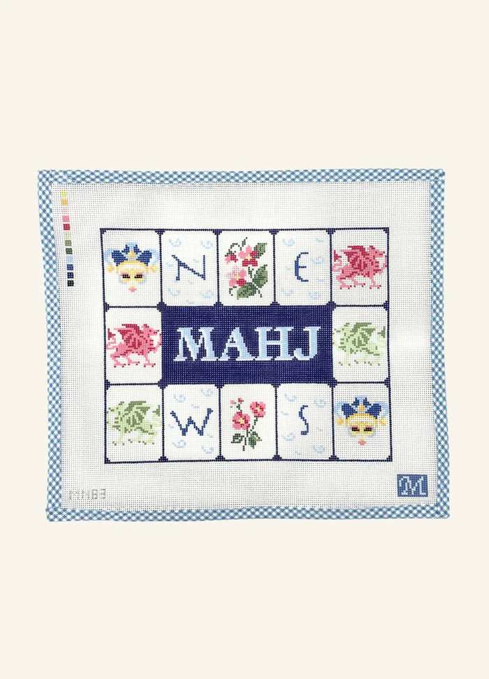 Mahj Tile Pouch - Blue