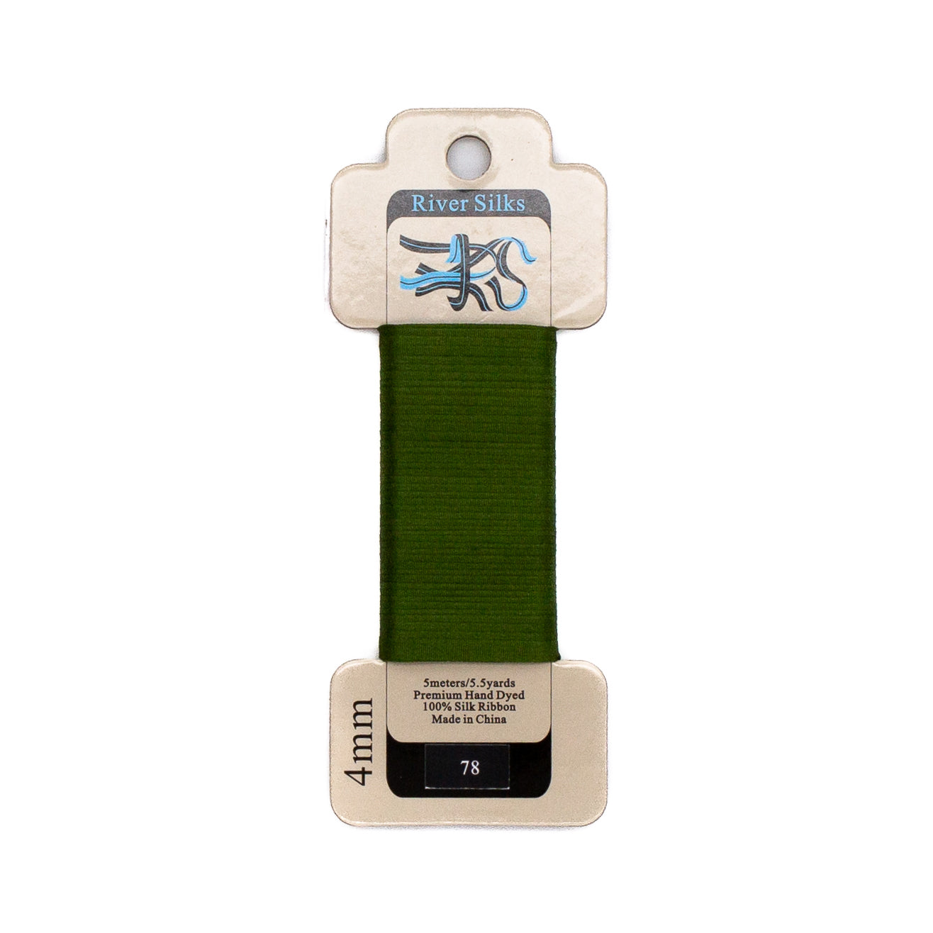 River Silks Ribbon 4mm Lime Peel 078