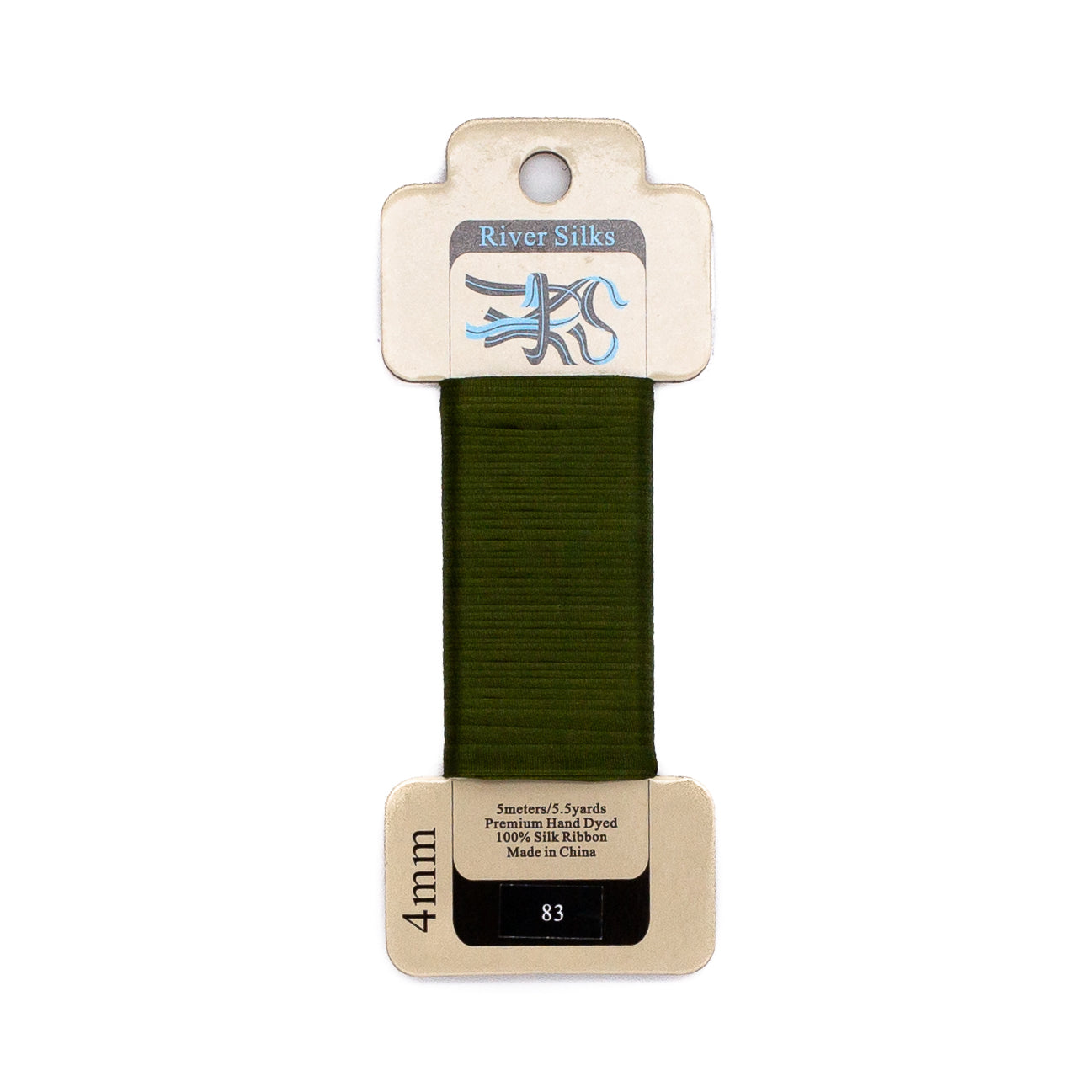 River Silks Ribbon 4mm Cypress 083
