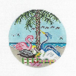 Bird Beach Christmas Ornament