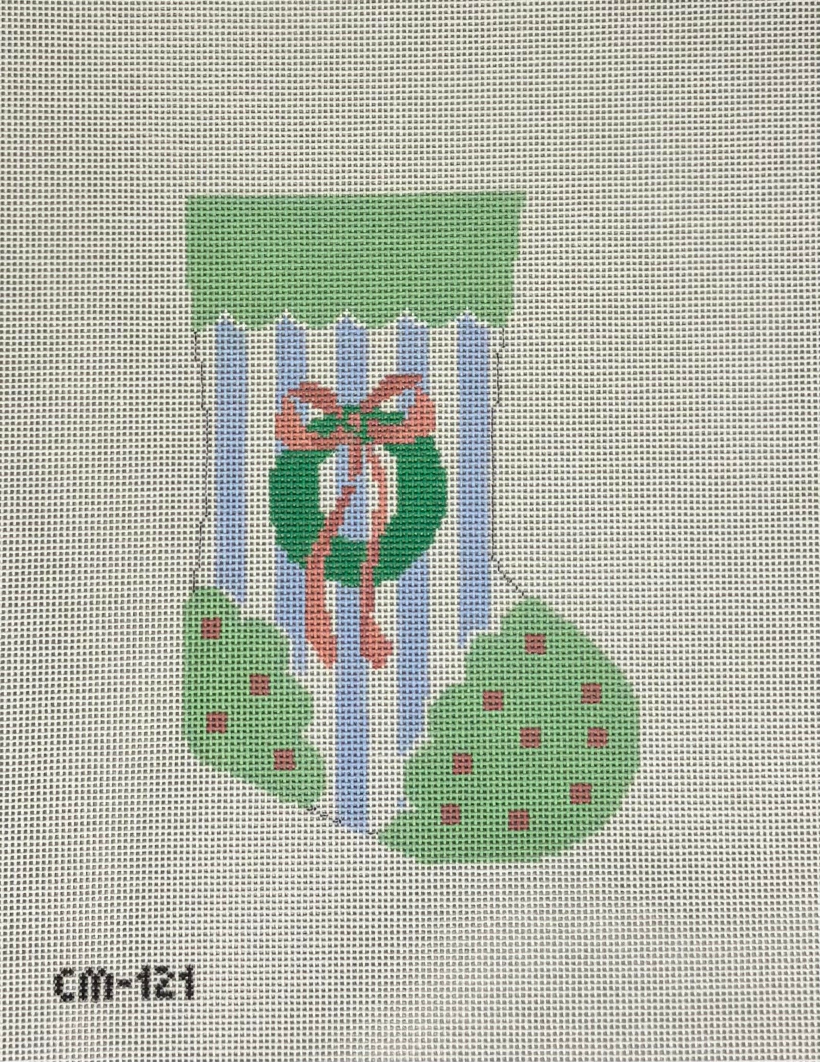 Christmas Wreath Mini Stocking